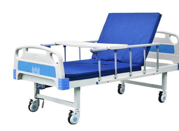 Single Crank Hospital Bed with Mattress